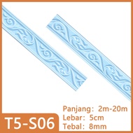 list wallpaper dinding 3d 10 meter murah stiker dinding tembok bawah border lis plafon tempel sudut 