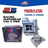 S1R RACING LC135 Y15ZR SUPER HEAD CNC V-PRO 26/29 26X29MM LC Y15 26MM 29MM