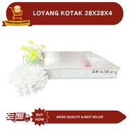 28 X 28 X 4 ALUMINUM SQUARE CAKE PANS / SQUARE SHAPE PANS CAKE PANS