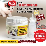 🐱🐶【READY-STOCK】PREMIUM NZPETZ All Ages Pet Cat/Dog Goat Milk Powder 200g (Including Lysine) 全期 宠物猫/犬