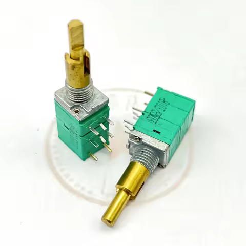 1 PCS CTR-R09440GS-FF22C6.0-B103K/B503K double shaft double potentiometer with switch shaft length 2
