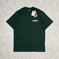 Carhartt WIP University Script T-Shirt Gold Discovery Green