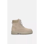 PB genuine leather men's boots (P U L & B E A R) ecru color