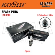 KOSHI L7T 3 Pin 3Electrode  HEAVY DUTY Spark Plug for Mesin Rumput Chainsaw Brush Cutter Blower Knap