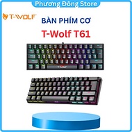 Bàn Phím cơ T-Wolf T61, Blue Switch, USB, LED, 61 Gaming - Hàng chính hãng