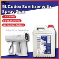 🇲🇾Malaysia Store Codex Nano Mist Sanitizer 5L Liquid Disinfectant Sanitizer Non-Alcohol for K5 Spray Gun 消毒