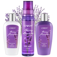 Bath and Body Gift Set for Women & Men, Honey Lavender Home Spa Set With Natural Extracts, Vitamin E