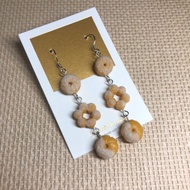 糖粉冬甩食物系列耳環/耳夾