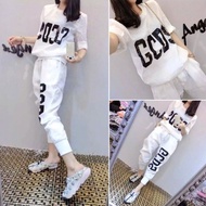 Casual sport wear two pieces set