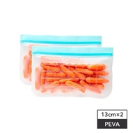 【Prepara】 食物保鮮密封夾鏈袋[4號袋 藍色夾鏈]-20.32x12.7cm x2入