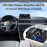 HiFi Mini Amplifier 2 Channel Car Audio 400W Support AK270 AUX Power