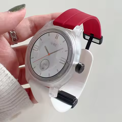 Silicone Strap + Case for HUAWEI WATCH GT Cyber,Magnetic Watchband Sports Wristband Silicone Case fo