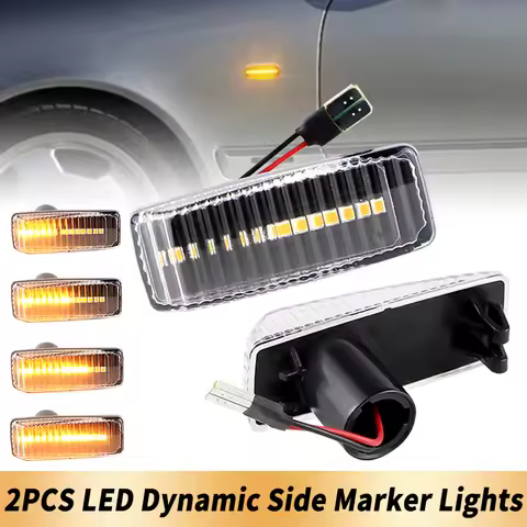 2PCS LED Turn Signal Lights Canbus For Mercedes-Benz W201 82-93 W202 93-01 W124 84-93 W140 91-98 R12