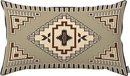Yekiua Traditional Geometric Throw Pillow Covers Vintage Retro Native American Tribal Design Pillowcase Pillow Shams Cushion Case Single Side Printing 20X36 Inches King Size
