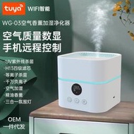 PM2.5桌面空氣凈化器負離子uvc等離子除菌加濕器WiFi精油香薰機