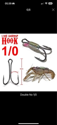 Mata Kail Pancing Untuk Umpan Udang Hidup Untuk Memancing Ikan di Laut Danau Sungai