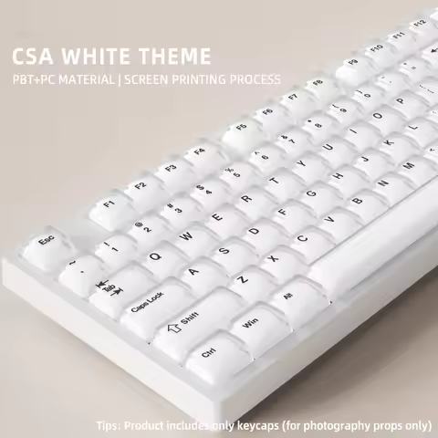 White Jelly Keycaps 132 Keys PBT+PC Material CSA Profile TWO-COLOR Personalized Wooting For CHERRY M