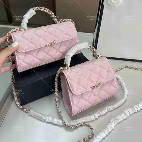 Designer Bag Caviar Handle bag Classic Flap Bag Top Handles Bag Womens Metal Chain Bag Leather Luxur