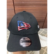 NE 9 Forty USA Flag NE Logo Black Baseball Cap Strapback Adjustable