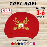 MERAH Round Baby Hat CHRISTMAS Deer Character CHRISTMAS Baby Hat Newborn Cute Newborn Baby Gift for 