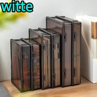 WITTE Certificate Storage Box, Plastic Transparent A4 File Box,  A4 Dustproof Multifunctional Data S