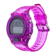 TPU Resin Case Watchband for Casio G-Shock DW-6900 Refit Replacement Transparent Watch Strap Band Br