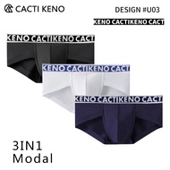 Cacti Keno U-shaped Modal Brief Low Waist Briefs Plain Breathable Underwear Shorts Soft Boxer Underw