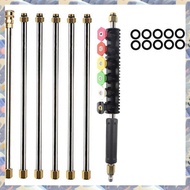 (ICTE) 10FT Gutter Cleaning Tool Pressure Washer Extension Wand with 6 Nozzle Tips1/4In Quick Connec
