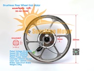 (สต๊อกในไทย) ชุดแปลงจักรยานไฟฟ้า 16นิ้ว ล้อหลัง  Rear Wheel Hub Motor 36/48V 350W ดรัมเบรค Drum Brak