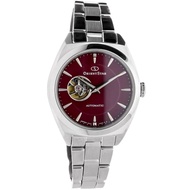 Orient Star Womens Maroon Open Heart Dial Watch RE-ND0102R00B RE-ND0102R