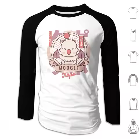 Moogle Retro Hoodies Long Sleeve Final Fantasy 7 Final Fantasy Vii Ff14 Final Fantasy Cloud Strife S
