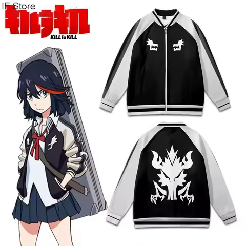 KILL LA KILL 3D jacket Ryuko Matoi Cosplay baseball jersey Boys girl y2k Man Women Harajuku zip-up h