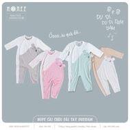 Hrnee duidam long-sleeved cross-over bodysuit size 0-3,3-6,6-9, soft and cool material, air-conditio