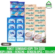 Paket Sembako Hemat Kopi Teh Susu - White Coffee + Sariwangi + Bendera