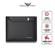 William POLO premium cowhide men's wallet, genuine POLO men's leather wallet201342 ,with Enough bags