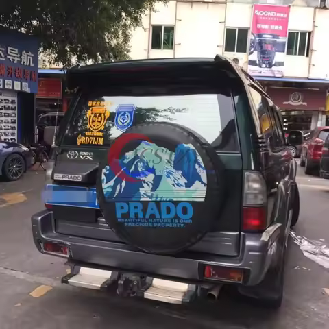 Plastic Rear Trunk Wing Roof Spoiler With Led Light For Toyota Prado FJ90 3400
