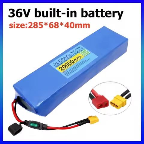 36V 14Ah 10S3P Lithium Battery Pack w/30A BMS & Fuse - Built-in for 250W-500W Electric Folding Bikes