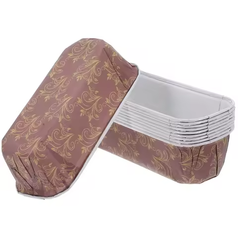 10 Pcs Cake Cup Baking Pans Loaf Parchment Liners Panettone Paper Mold Toaster Oven Bakeable