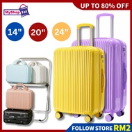 [COMBO SET] ABS+PC BAGASI LUGGAGE HARDCASE TRAVEL LUGGAGE SETS SUITCASES 14 INCH & 20 INCH & 24 INCH