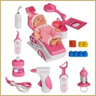 Kids Dentist Play Set Realistic Fun Pretend Learning Toy Girl Doctor Play Set for Classroom Kinderga