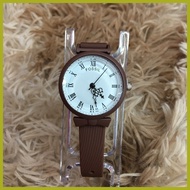 ◄ ➜ ♀ New Design Fossil Watch Everyday Fashionable Silicone Rubber Strap Watch