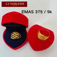 Emas 375 4 Layer Infinity Pasir 9k Lawa Gold Ring Tahan Lasak Engageent ring Stone Batu Tunanang