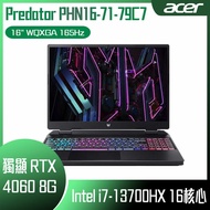 【618回饋10%】ACER 宏碁 Predator PHN16-71-79C7 黑 (i7-13700HX/16G/RTX4060-8G/512GB PCIe/W11/WQXGA/165Hz/16) 客製化電競筆電