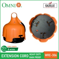Omni Heavy Duty Rain-Proof Extension Cord 6 meters- WRE-306 WRE306