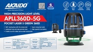 Akaido 360 Degree Pocket Laser 5 Green APPL360D-5G - Included Remote 2 Batteries & 1 charger - 6 Mon