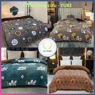 YUKI premium fleece blanket specialized for Korean use 2mx2m3 weighing 3.5kg - 3.7kg - Full white se
