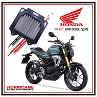 ⭐⭐⭐⭐⭐กรองอากาศ Stainless แต่ง ยี่ห้อ Hurricane สำหรับรุ่น Honda CB150R  CB300R  ((ทำความสะอาดได้))