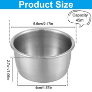 20/12Pcs Sauce Dipping Cup Stainless Steel Condiment Sauce Cup Reusa 1.5oz Mini Sauce Dish Dipping B
