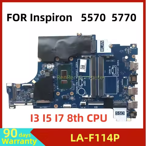CAL60 LA-F114P For DELL Inspiron 15 5570 5770 Laptop Motherboard CN-0NM2C6 0NM2C6 NM2C6 CN-0F7MCJ F7