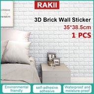 Wallpaper size 35X38.5cm Wall Stickers PE Foam 3D WallPaper Brick safety Waterproof Self Adhesive